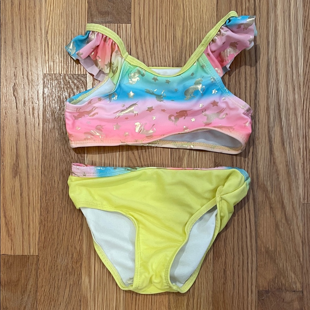 Wonder Nation Kids Swim Bikini - Pink, Blue, Yellow